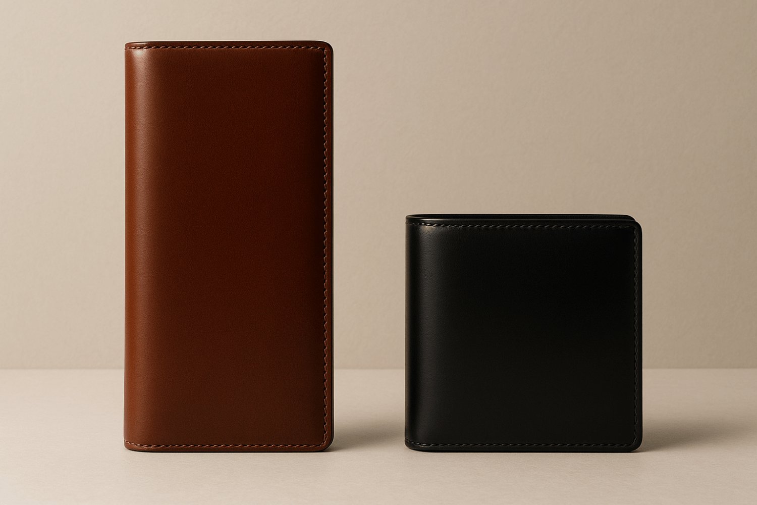 長財布と二つ折り財布