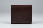 MC-bifoldwallet。蔵前の革職人が製作した国産牛革の蛇腹式コンパクト二つ折り財布。バーガンディ。裏面のイメージ。